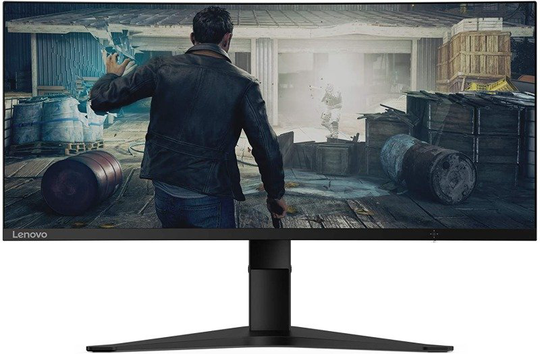 Lenovo G34W-10 34" Ultrawide WQHD VA Gaming Monitor, 144Hz, 4ms, HDMI, DisplayPort, Height Adjustable, AMD FreeSync