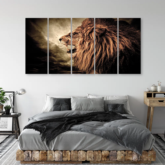 Canvas Print African Lion Animals Nature