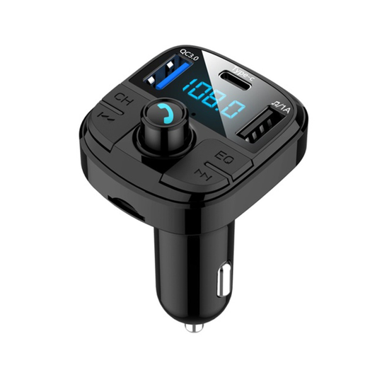 Bluetooth 5.0 Universal Car FM Transmitter Handsfree Car Kit Type-C