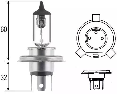 Bulb 24V 75/70W 8GJ002525-251 by Hella - 10 Units 82004