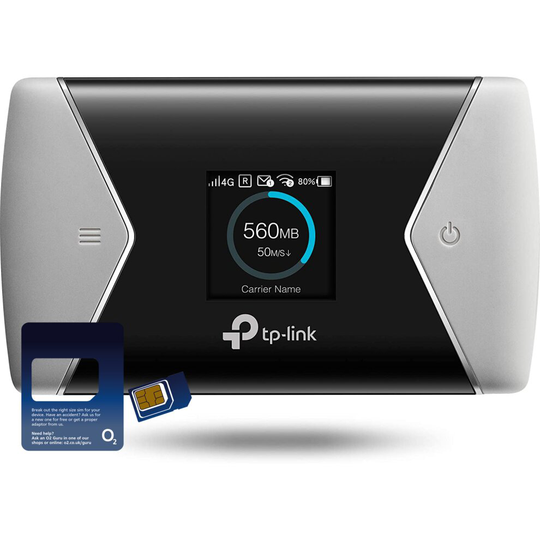 TP-Link M7650 4G+ Mobile WiFi with Unlimited O2 Data SIM Bundle