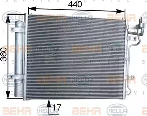 Condenser Air Conditioning 8FC351303-121 by Hella