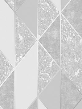 Superfresco Milan Geo Silver Wallpaper