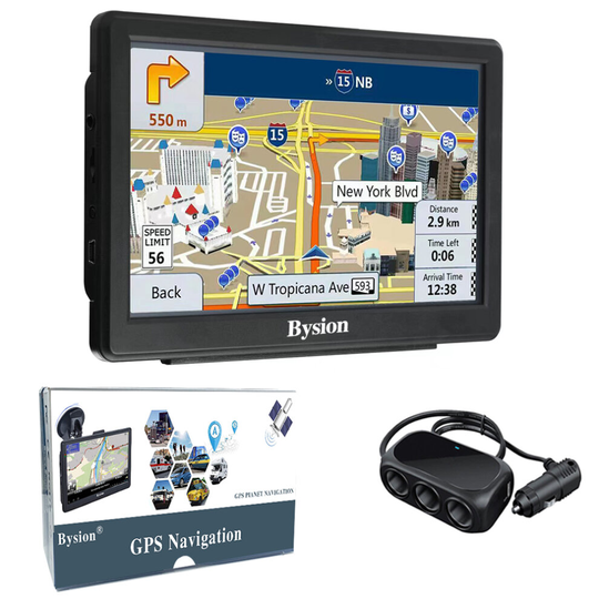 Sat Nav for Car Truck 7 inch GPS Navigation with Latest UK Maps free Lifetime Updates Includes Postcodes, Speed Camera Alerts & POI Lane Assistance