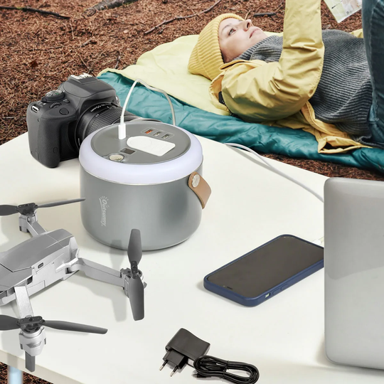 Outsunny Portable Power Station 153.6Wh/48000mAh w/ LED Flashlight and DC Outlet