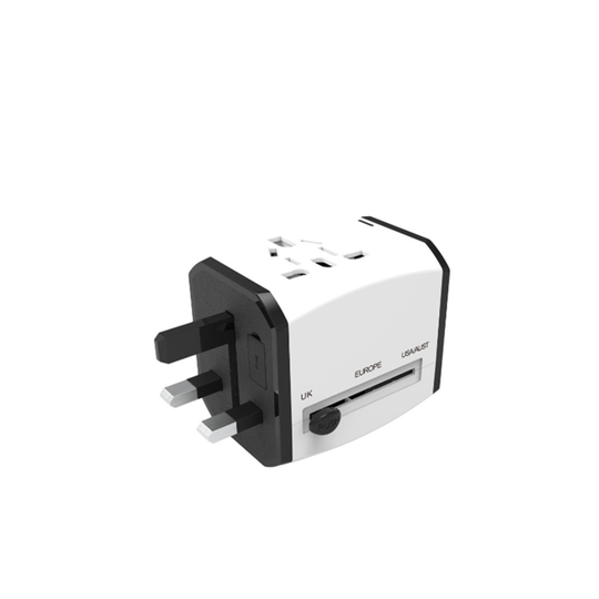 Universal Multi-Function Global Travel Conversion Plug and Socket Power Converter Socket Power Plug Converter-White