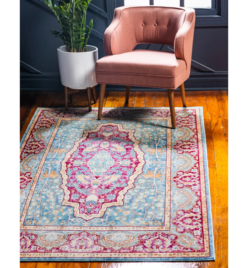 Glasser Blue/Pink/Grey Rug