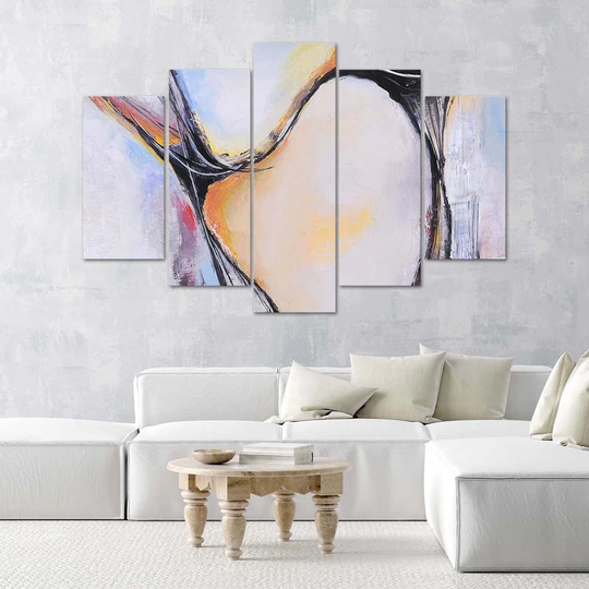Canvas Print Abstraction Beige