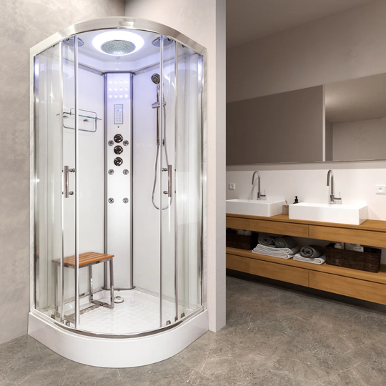 Vidalux SS1000 Shower Cabin Enclosure - White Glass