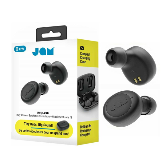 Jam Live Loud Truly Wireless Earbuds With Bluetooth 5.0 & Compact Charging Case