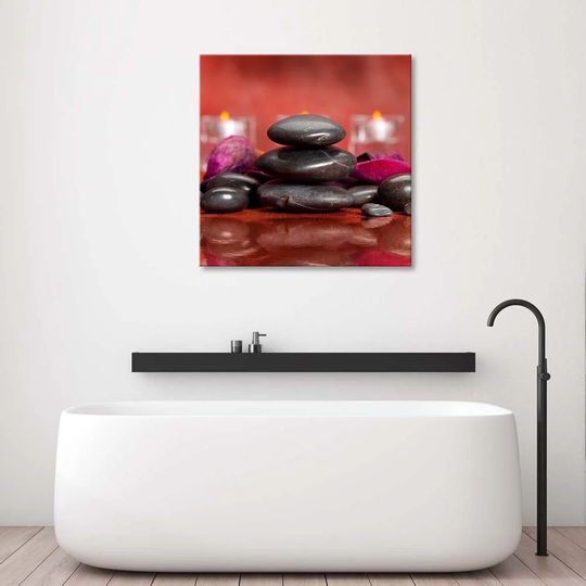 Canvas Print Stones Zen Red