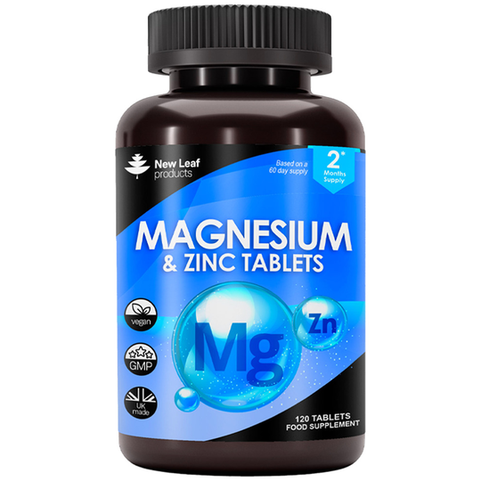Magnesium Supplements 500mg with Zinc High Absorbency 120 Tablets