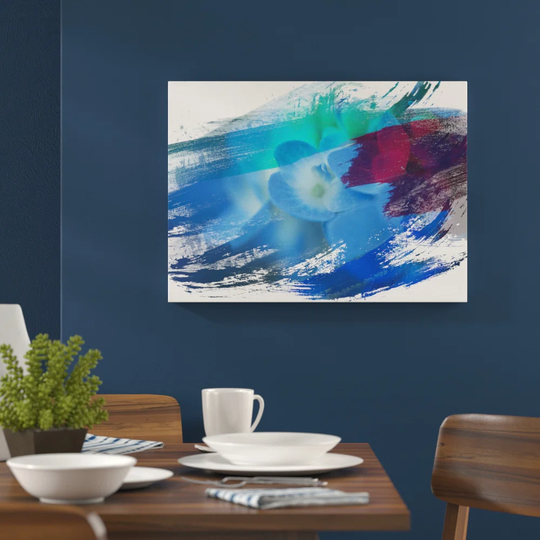 'Flower Blue Hydrangea' Graphic Art Print Poster