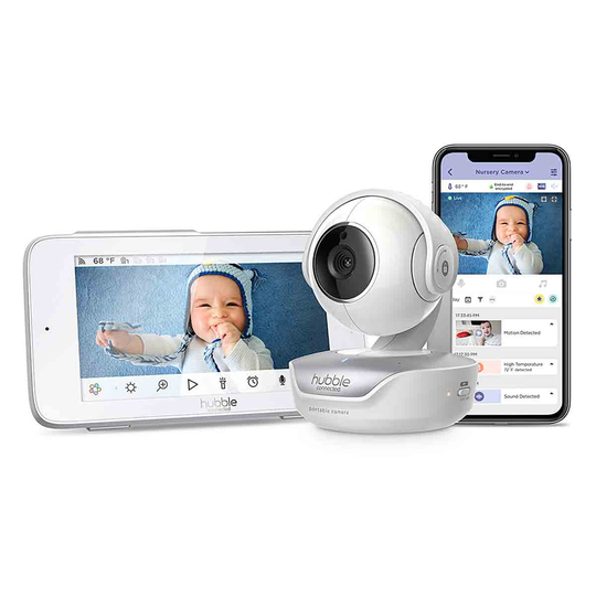Hubble Connected 5" Connected HD Baby Monitor with Touch Screen Viewer & Portable Camera