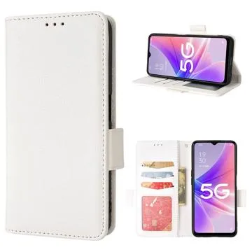 OnePlus Nord N300 Wallet Case with Magnetic Closure - White