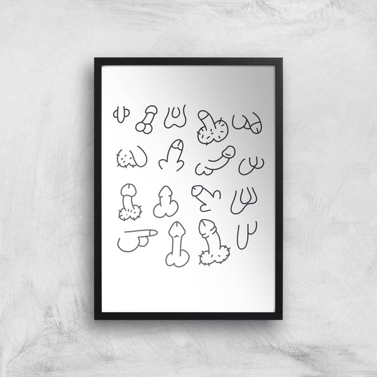 Old Chaps Giclee Art Print - A2 - Black Frame