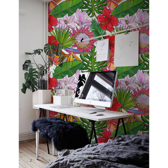 Hagues Monstera Flowers Wallpaper
