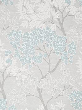 Fresco Lykke Tree Sky Blue Wallpaper