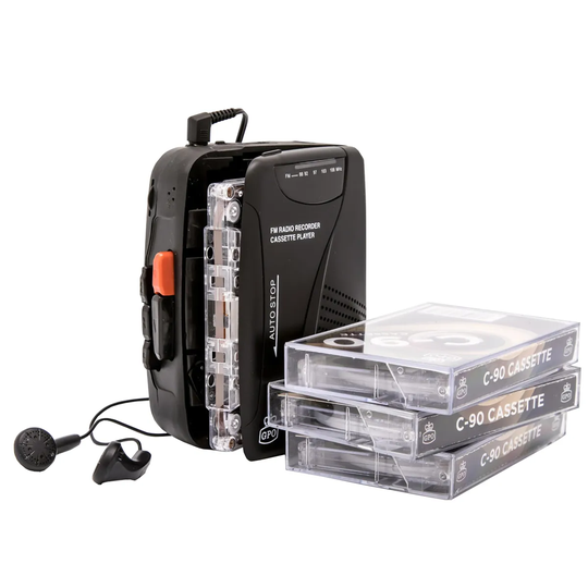 GPO Personal Portable Cassette Player - Black