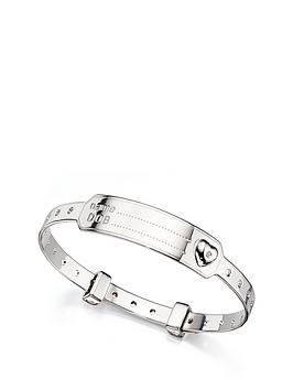 D For Diamond Diamond Set Children'S Name And Date Identity Bracelet