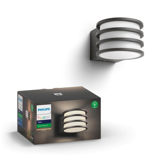 Philips Hue Lucca White Led Smart Outdoor Wall Light - Works with Alexa and Google Assistant*