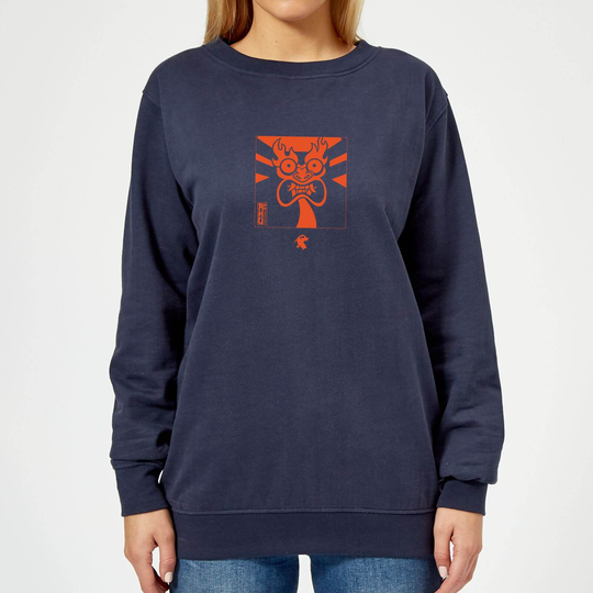 Samurai Jack Aku Kanji Women's Sweatshirt - Navy - XS - Navy