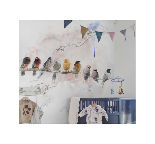 Jimiah Birds Pastel Wallpaper