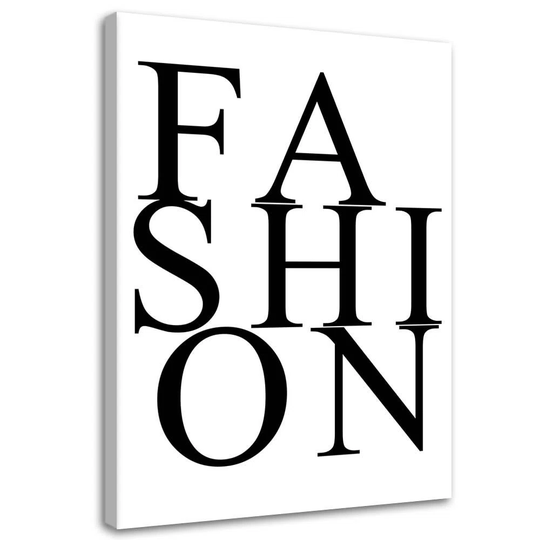 Canvas Print Fashion Inscription Black And White