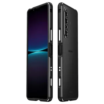 Polar Lights Style Sony Xperia 1 IV Metal Bumper - Black / Silver