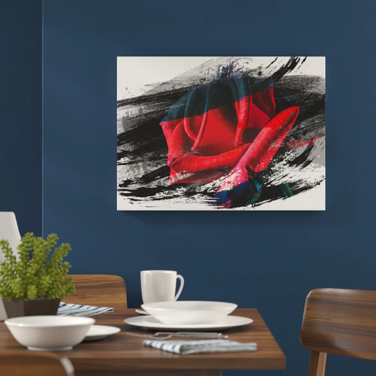 'Flower Red Rose' Graphic Art Print Poster