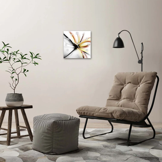 Flower Abstraction Silent Wall Clock
