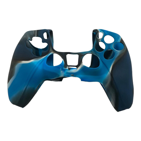 Blue Camouflage Protective Rubber Grip Cover for PS5 Controller