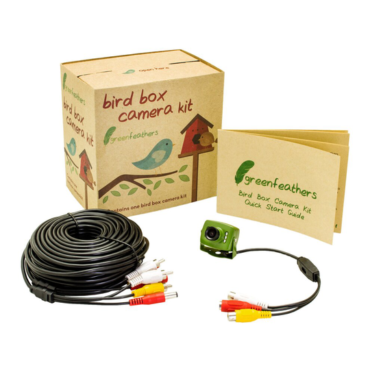 (20M) Wildlife 700TVL Wired Bird Box Camera with Night Vision 940nm Invisible Infrared, Designed for Nest Boxes, Bird Houses and Garden