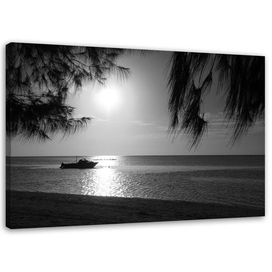 Canvas Print Seascape Grey
