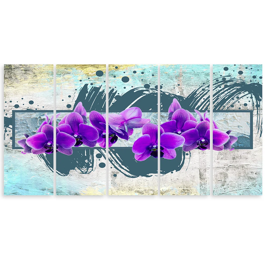 Canvas Print Orchid Flowers Purple