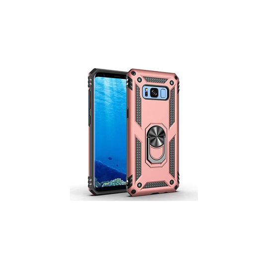 Samsung Galaxy S8 Hybrid Dual-Layer Armour Case With Magnetic Ring Stand - Rose Gold