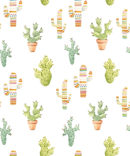 Walllpaper Roll 416X254cm Kitchen Livingroom Bedroom Mural Decoration Wallpaper Material With Print - Cactus Roll Boho