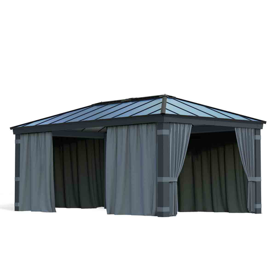 Palram - Canopia Canopia by Palram Dallas 6100 Garden Gazebo Curtain Set 4Pc - Grey