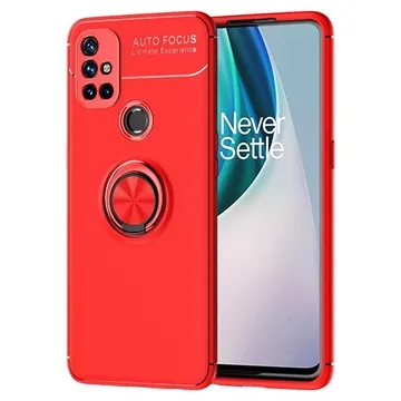 OnePlus Nord N10 5G Magnet Ring Grip / Kickstand Case - Red