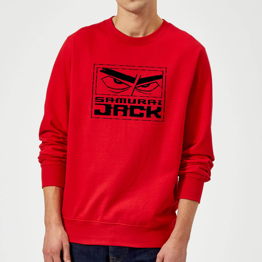 Samurai Jack Stylised Logo Sweatshirt - Red - L - Red