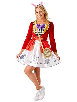 Ladies Alice In Wonderland White Rabbit Costume