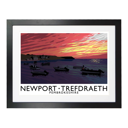 Newport Pembrokeshire by Richard O'Neil - Graphic Art on Paper