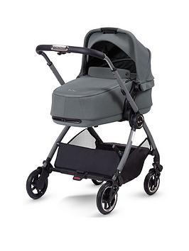 Silver Cross Dune Ultimate Pack & Compact Folding Carry Cot, p/chair, Dream i-Size c/seat, base, rucksack, footmuff, cup & phone holder, adaptors, snack tray, Grey