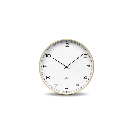 Huygens Wood Arabic Clock - White/35Cm