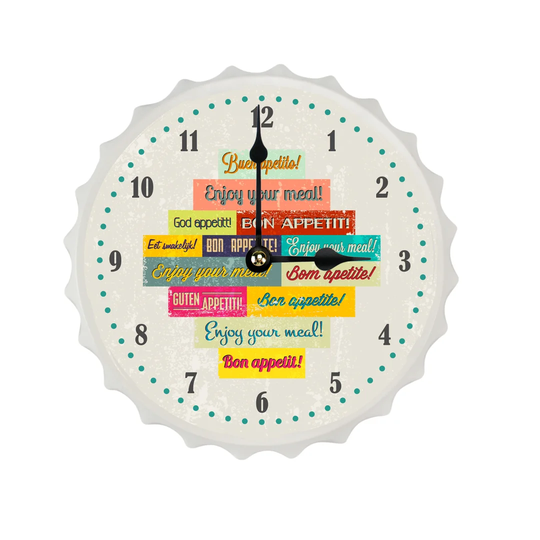 Chaparosa Enjoy Your Meal Wall Clock