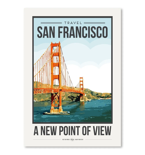 'Travel Poster San Francisco' by Brooke Witt Vintage Advertisement
