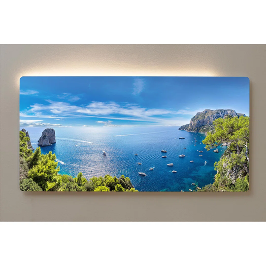 Backlight Motive Wall Picture Sea Coast Magnetic Cork Board