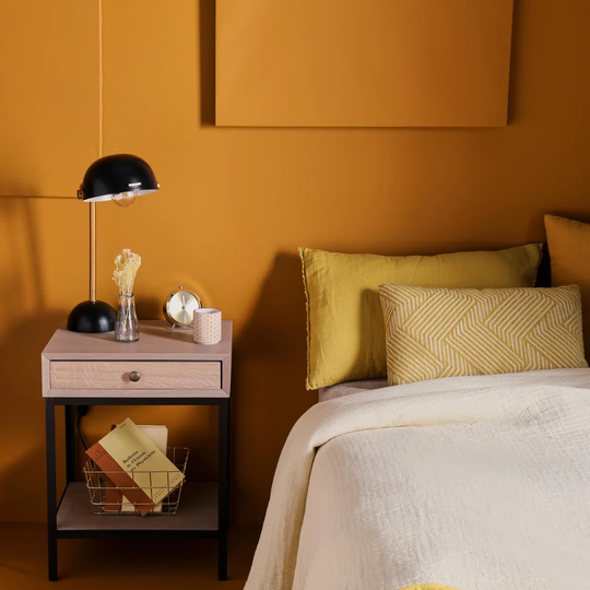 Emilio 1 Drawer Bedside Table