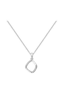 Hot Diamonds Behold White Topaz Pendant