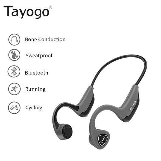 Bone Conduction Bluetooth Headphones with Wireless Microphone